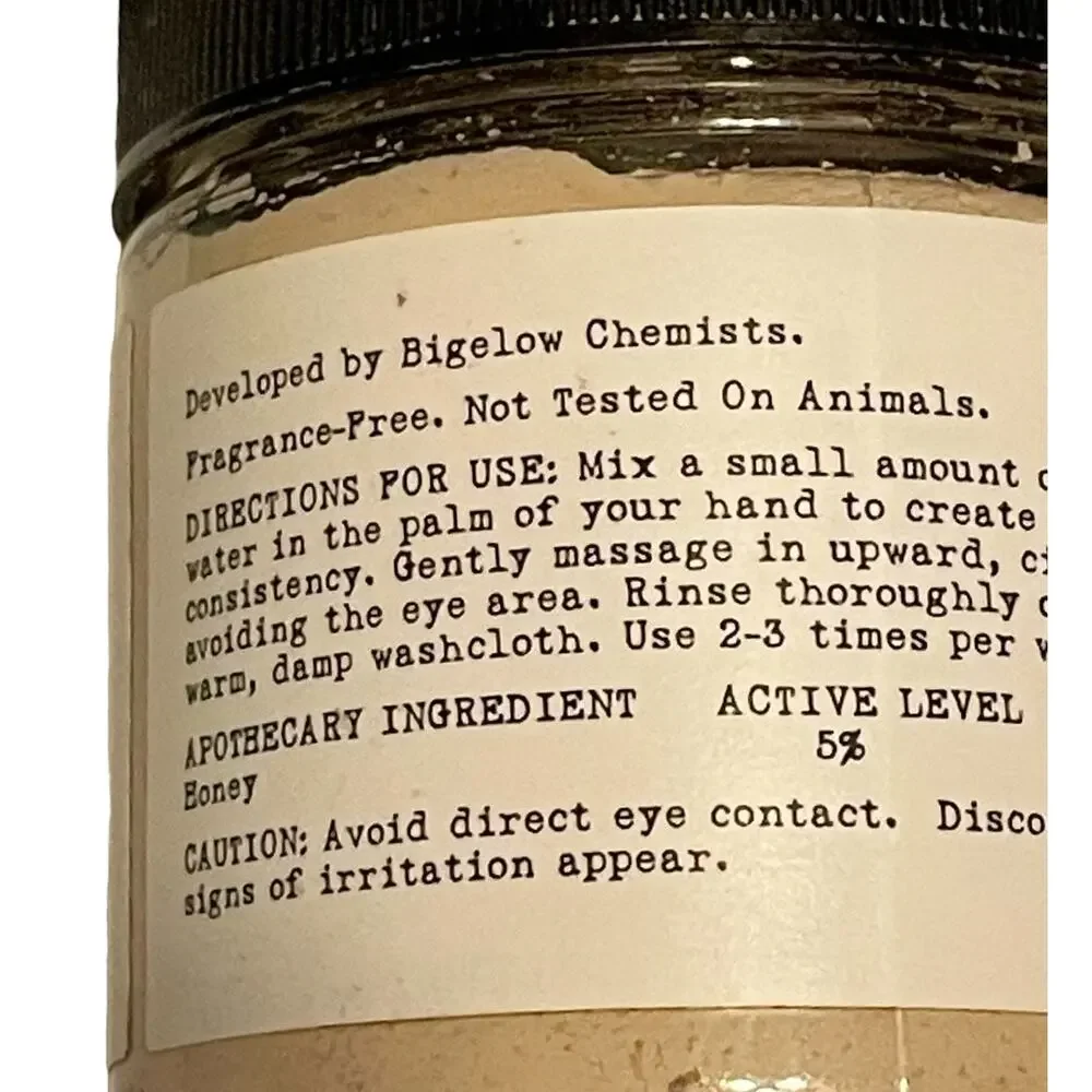 C O Bigelow Honey Almond Scrub Emollient Formula NEW Original Formula & Package